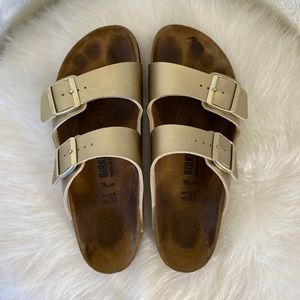 Birkenstock Arizona Sandals- Gold, Size 41